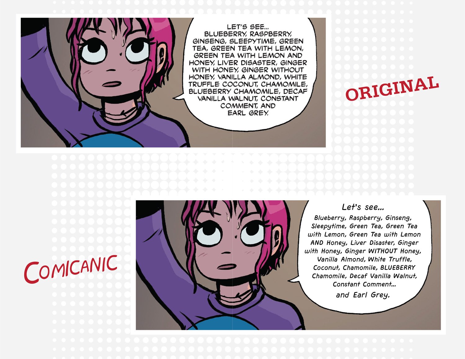 Comic demonstrating Comicanic in paragraph form