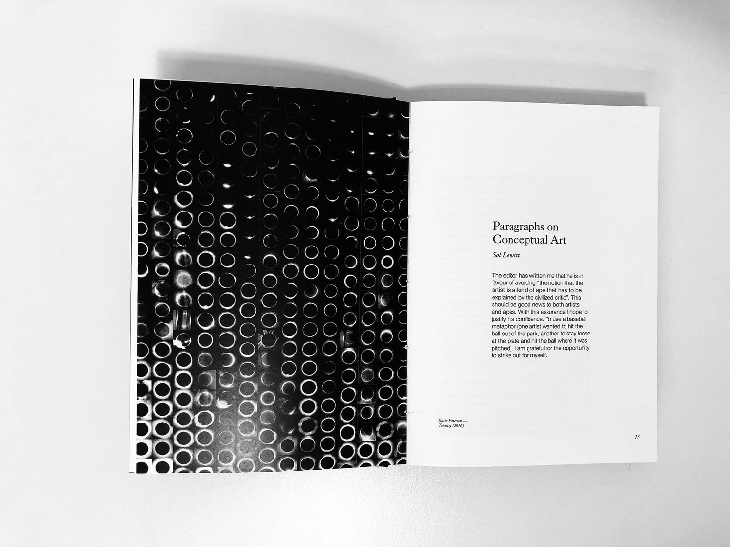 Opening spread - Paragraphs on Conceptual Art
