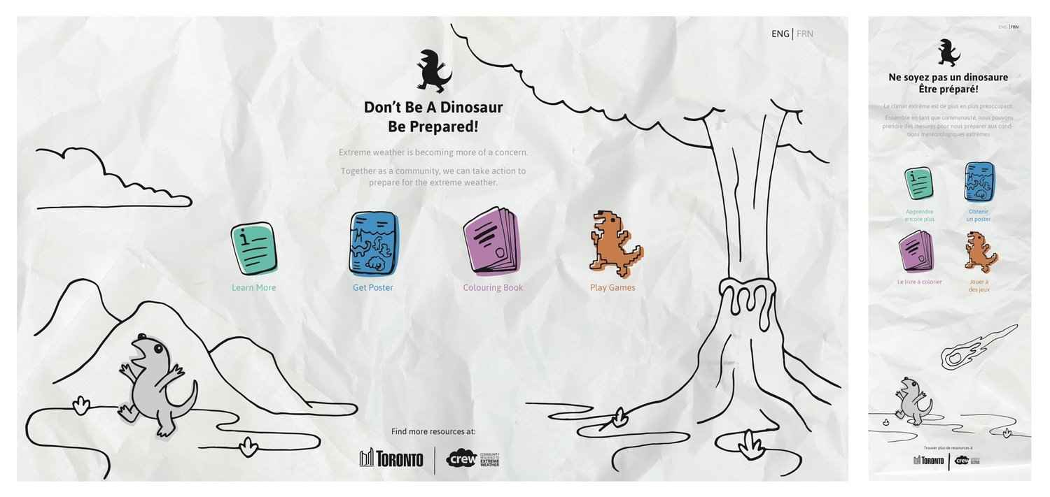 Don't Be a Dinosaur campaign website (desktop and mobile)